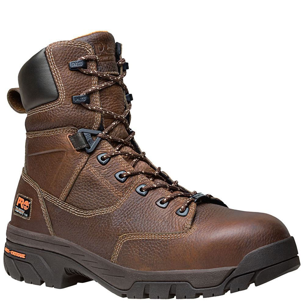 Bocanci De Muncă Timberland Barbati Maro - Pro® Helix 8\" Comp Toe - Romania - GPZTJV934